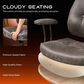 HOMLUX Executive Office Chair with Suede Fabric Cushion in Gray, , large