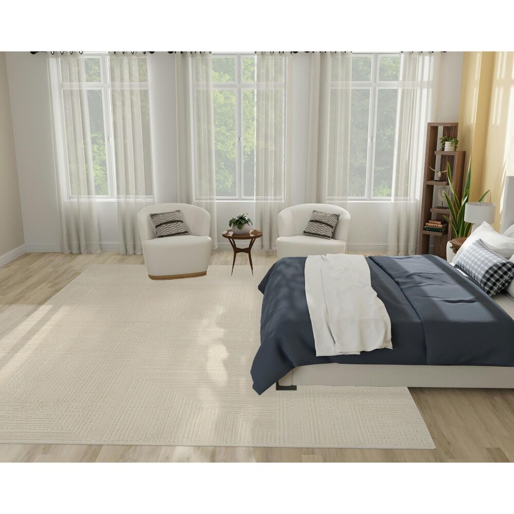 Nourison Sustainable Trends 9&#39; x 12&#39; Ivory Area Rug, , large