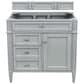 James Martin Vanities Brittany 36" Single Bathroom Vanity in Urban Gray with 3 cm Victorian Silver Quartz Top and Rectangular Sink, , large