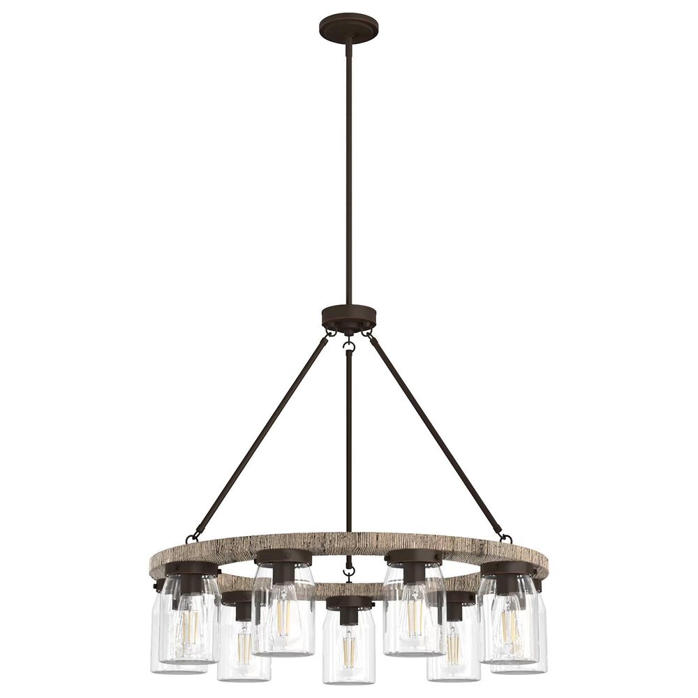 Hunter Devon Park 9-Light Chandelier in Onyx Bengal and Barnwood, , large
