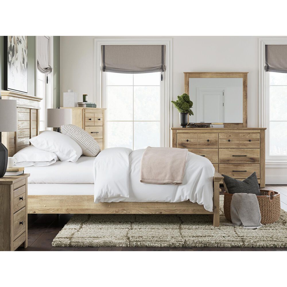 Ashley Makidern 4-Piece Queen Panel Bedroom Set in Natural Brown, , large