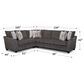 Moore Furniture Fairmont 2-Piece Stationary Left Arm Facing Sectional in Shasta Charcoal, , large