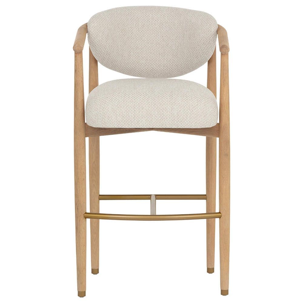 Club Collection By Sunpan Sigrid 30" Bar Stool in Light Oak, , large