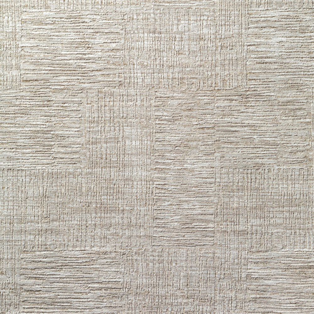 Surya Masterpiece Light Gray, Medium Gray and Cream 7&#39;10&quot; Round Area Rug, , large