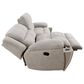 Simeon Collection Buster Manual Dual Reclining Sofa in Opal Taupe Velvet, , large