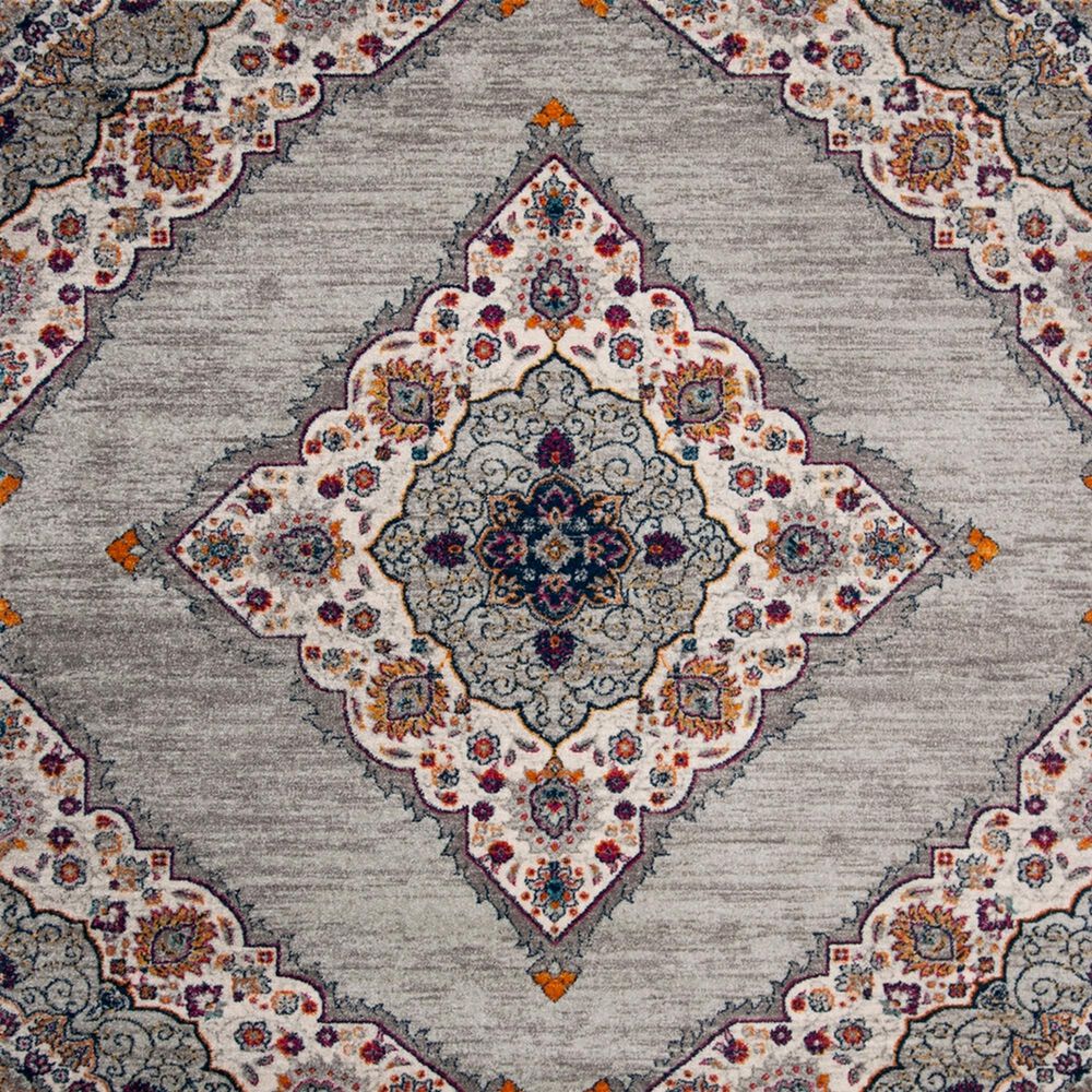Safavieh Madison MAD153R 2&#39;3&quot; x 8&#39; Light Grey and Fuchsia Runner, , large