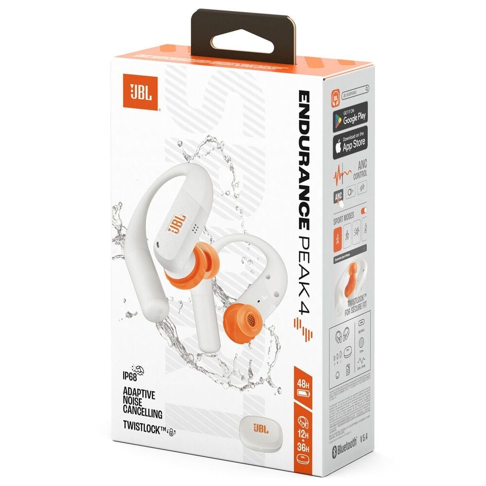 JBL Endurance Peak 4 True Wireless Earbuds in White, , large