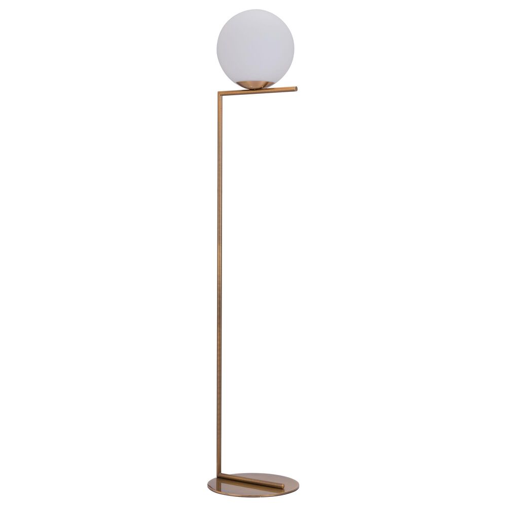 Zuo Modern Belair Floor Lamp in Brass Finish, , large