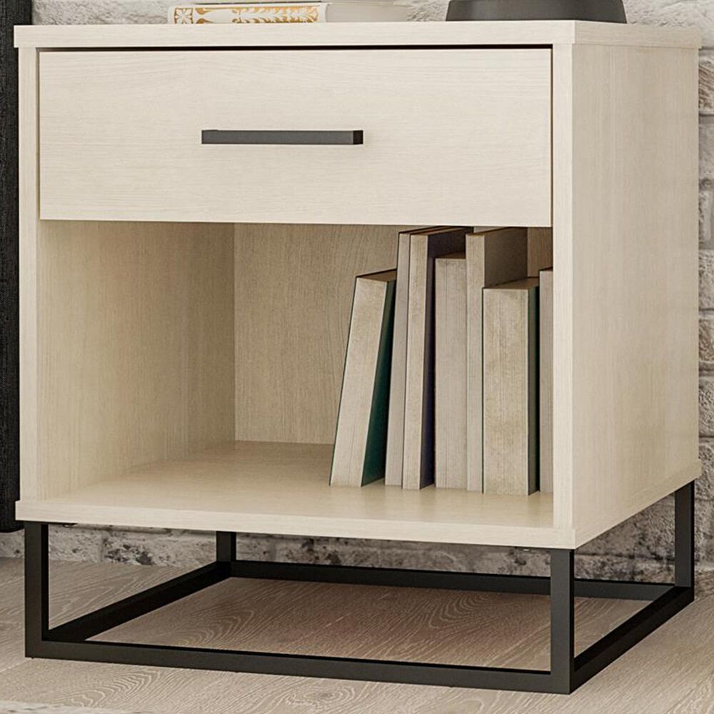 DHP Kelly 1 Drawer Nightstand in Bay Oak, , large