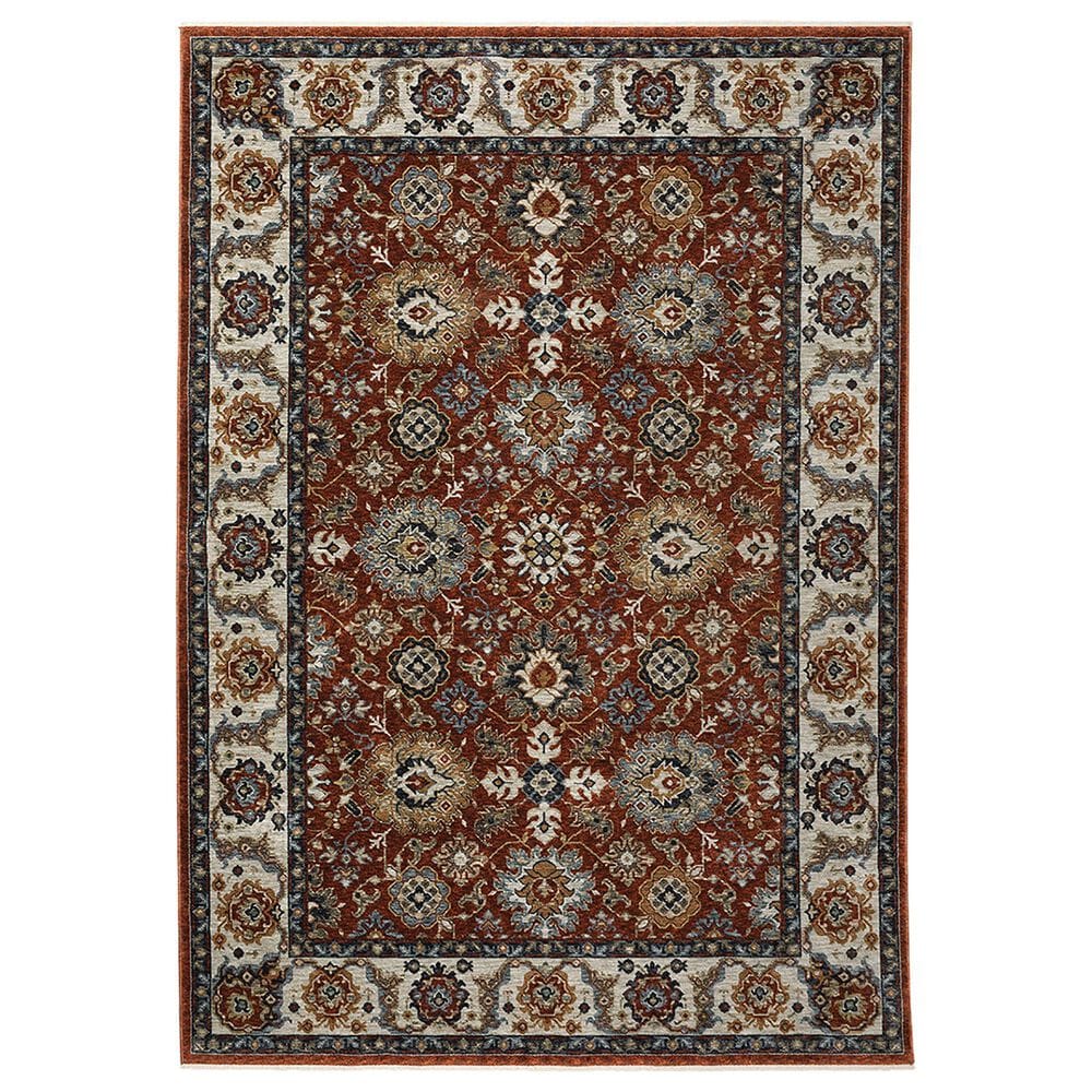 Oriental Weavers Aberdeen Border Dance 2" x 3" Red Area Rug, , large