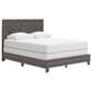 Ashley Sylveri Queen Chevron Panel Bed in Gray, , large