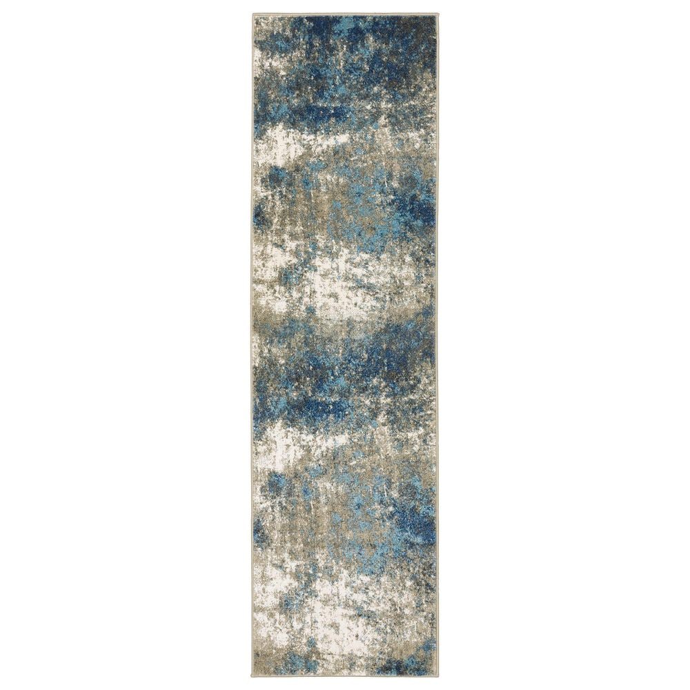 Oriental Weavers Venice Rimini 2"3" x 7"6" Blue and Beige Runner, , large