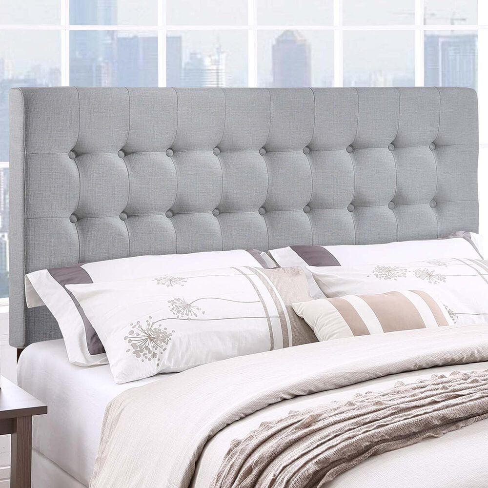Modway Tinble Upholstered Fabric Queen Headboard in Sky Gray, , large