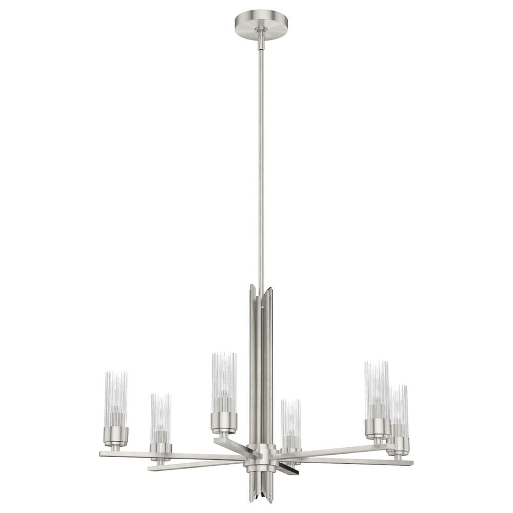 Hunter Gatz 6-Light Chandelier in Brushed Nickel, , large