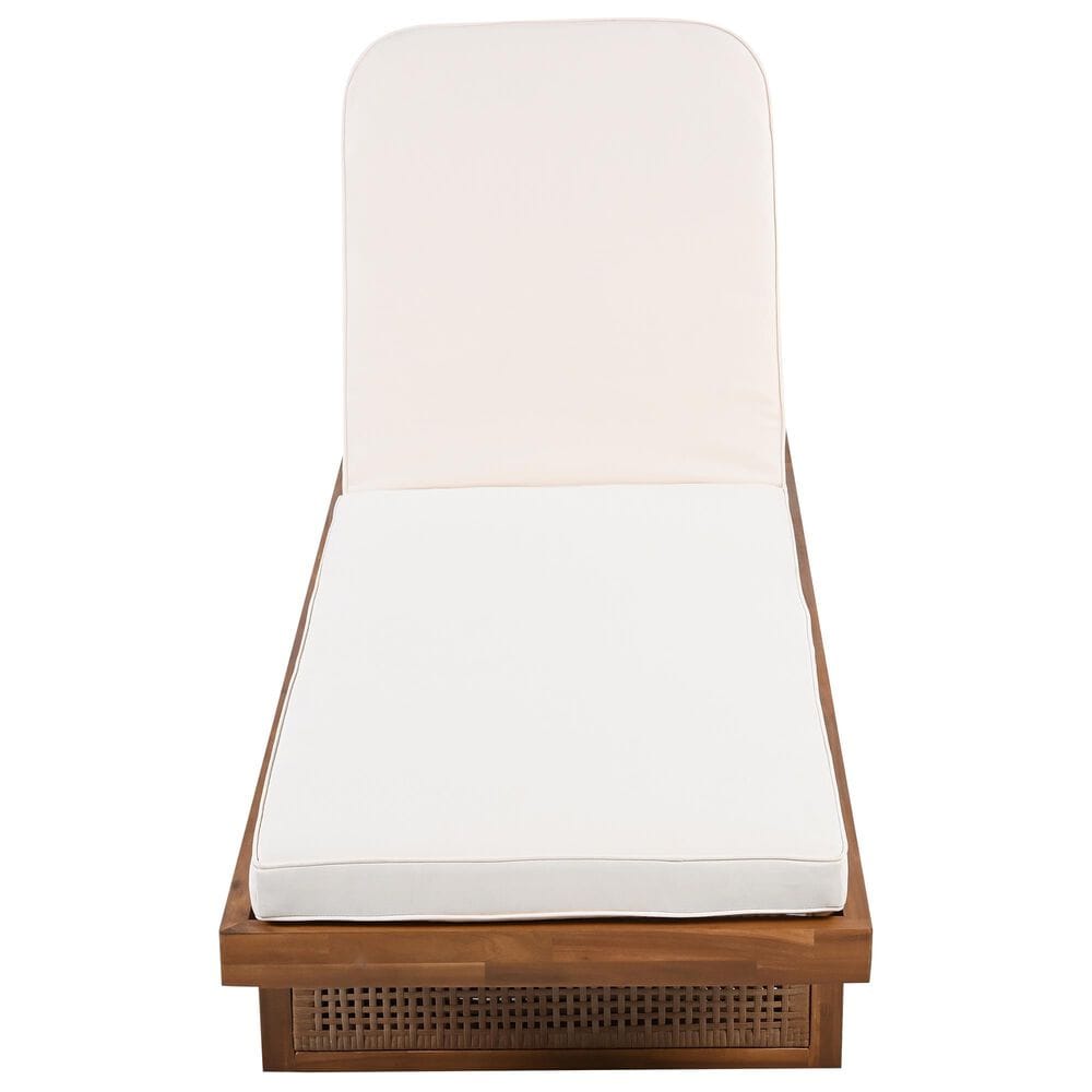 Hearth and Haven Outdoor Lounge Chair in White, , large