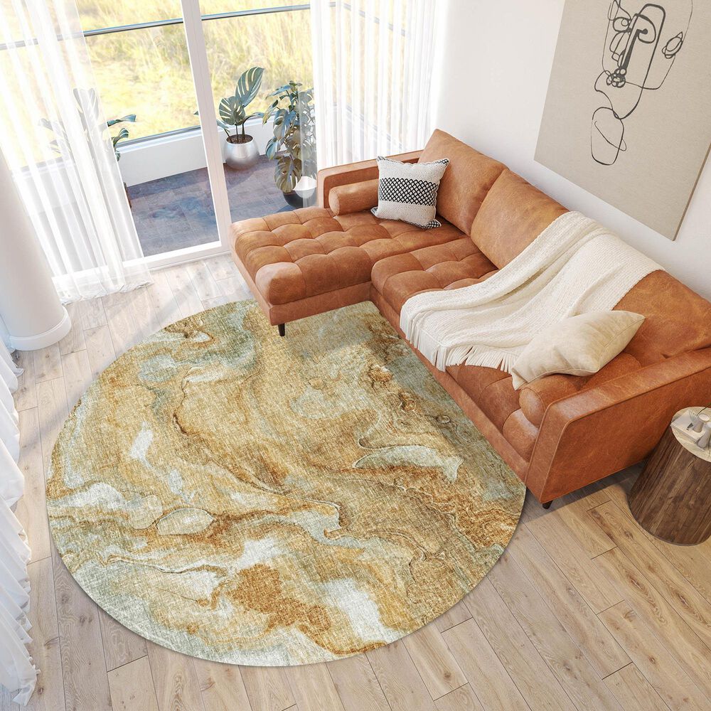 Dalyn Rug Company Boca BO14 Copper 8&#39; Round Area Rug, , large