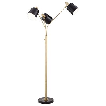 Pacific Coast Lighting New York Studio Floor Lamp in Antique Brass and Black, , large