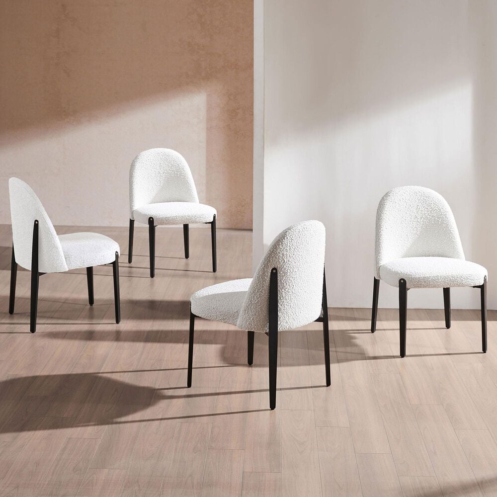 Morden Fort Boucle Side Chair in White (Set of 4), , large