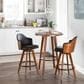 Lumisource Cosmo Swivel Counter Stool in Walnut and Black, , large