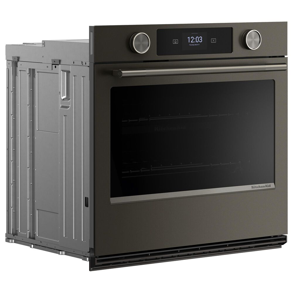 KitchenAid 2-Piece Kitchen Package with Black Ore 30" Smart Single Wall Oven and Stainless Steel 36" Gas Cooktop, , large