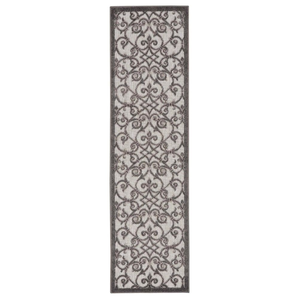 Nourison Aloha 2"3" x 10" Grey and Charcoal Indoor/Outdoor Runner, , large
