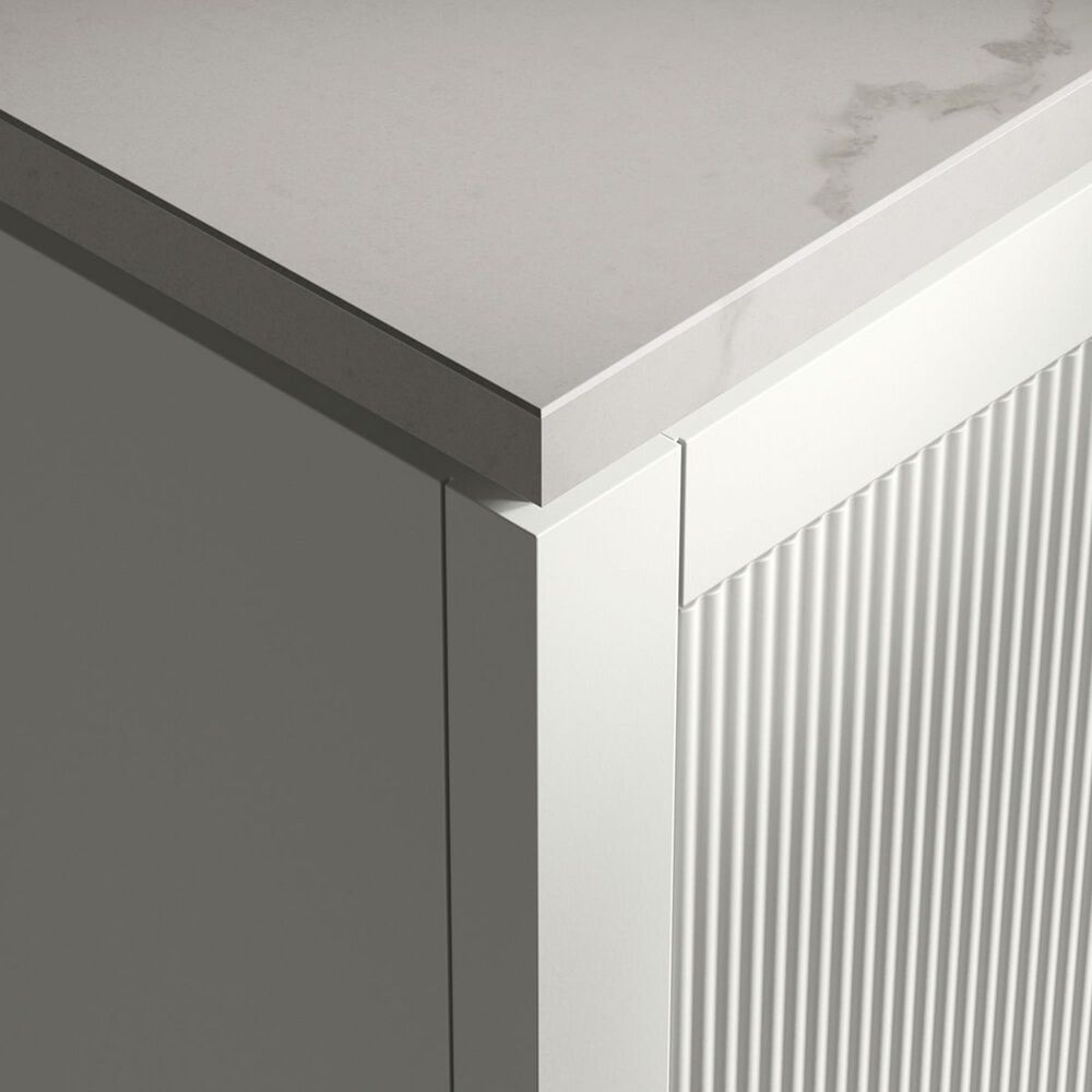 Kohler Calpa 36" Single Bathroom Vanity in White with 2 cm White Quartz Top and Rectangular Sink, , large