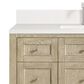 James Martin Vanities Breckenridge 48" Single Vanity in Whitewashed Oak with Single Hole 3 cm White Zeus Quartz Top & Backsplash, , large