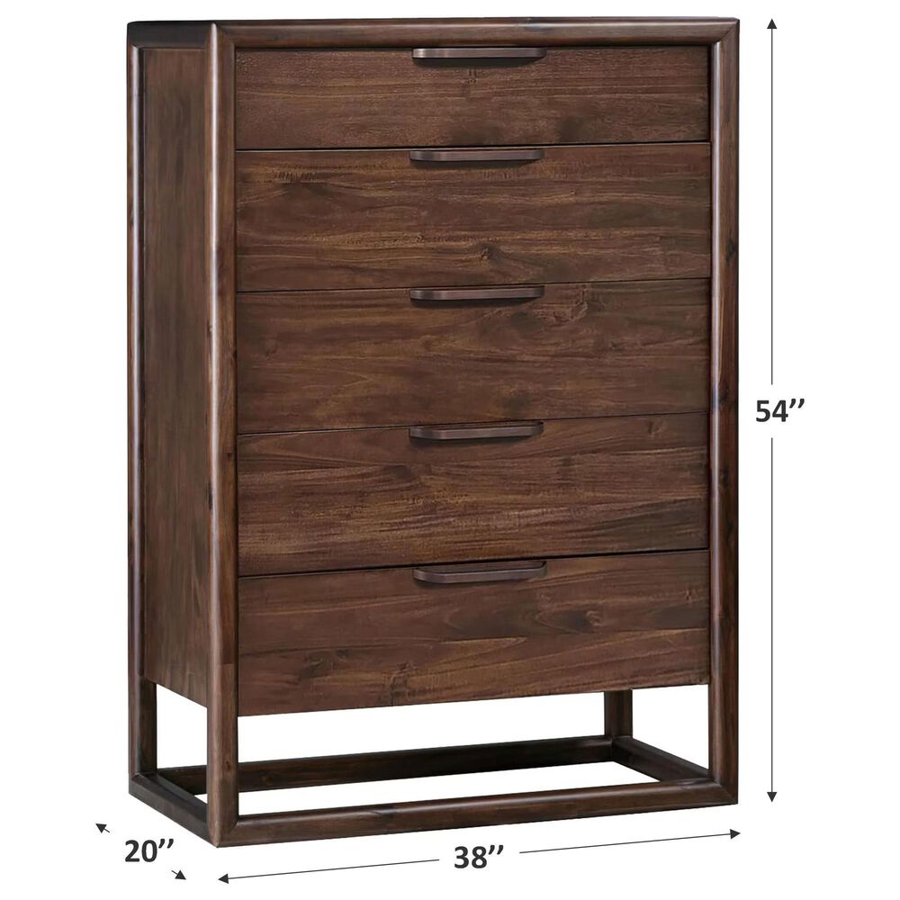 Urban Home Sol 5-Drawers Chests in Brown Spice, , large