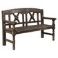Santa Fe Rustic Accent Wood Bench in Coffee Brown, , large
