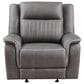 New Heritage Design Enzo Manual Glider Recliner in Gray, , large