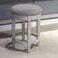 Belle Furnishings Caruso Heights Upholstered Swivel Console Stool in Whitestone, , large