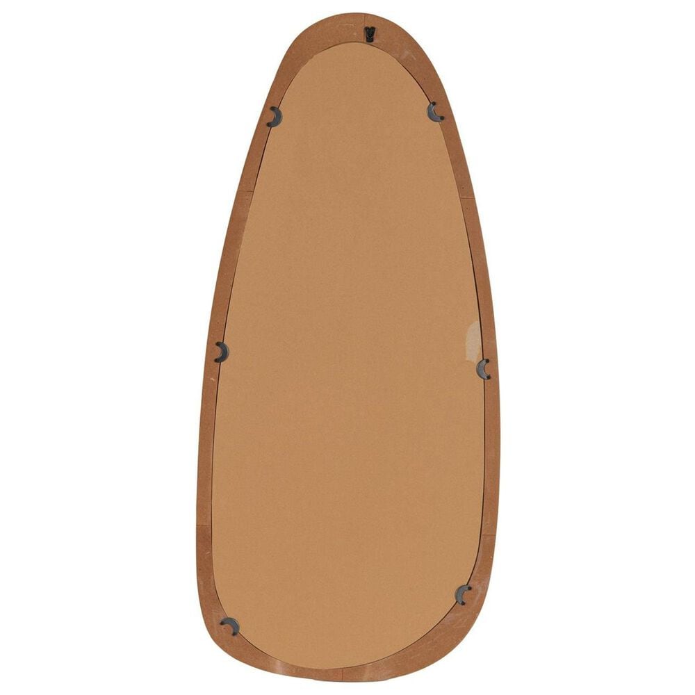 Maple and Jade 42&quot; Wood Oval Wall Mirror in Brown, , large