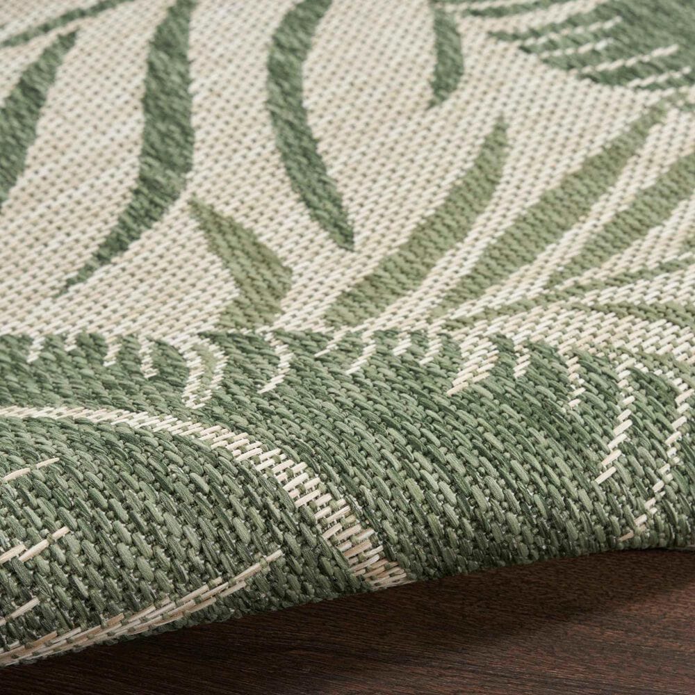 Nourison Garden Oasis GOA02 Ivory and Green 8&#39; x 10&#39; Indoor/Outdoor Area Rug, , large