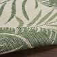 Nourison Garden Oasis GOA02 Ivory and Green 8" x 10" Indoor/Outdoor Area Rug, , large