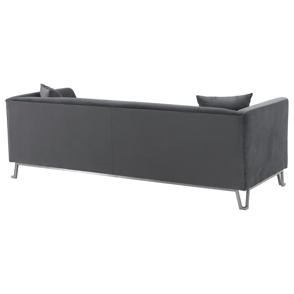 Blue River Everest Sofa in Gray/Brushed Stainless Steel, , large