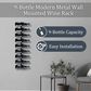 HOMLUX 9-Bottle Metal Wall Mounted Wine Rack in Black, , large