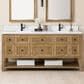 James Martin Vanities Breckenridge 72" Double Bathroom Vanity in Light Natural Oak with Single Hole 3 cm White Zeus Quartz Top and Rectangular Sinks, , large