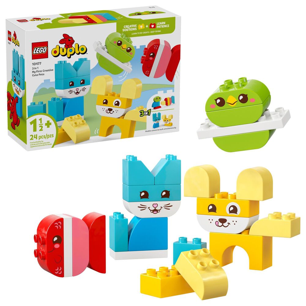 LEGO Duplo My First 3-In-1 Creative Cute Pets Building Set, , large