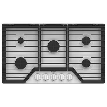 Whirlpool 36" Gas Cooktop with 5 Burner in White, , large