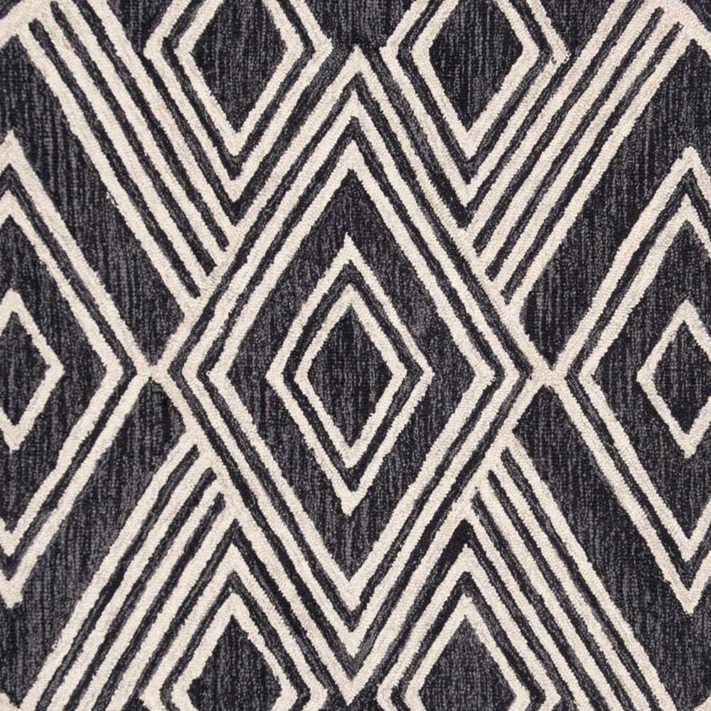 Safavieh Micro-Loop MLP156H 5&#39; Square Charcoal and Ivory Area Rug, , large