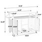Hearth and Haven 2-Door Outdoor Bar Cart with Stainless Steel Top in Grey, , large