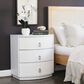 Linden Boulevard Ciarra 3-Drawer Nightstand in White, , large