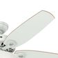 Hunter Builder Deluxe 52" Ceiling Fan with Lights in White, , large