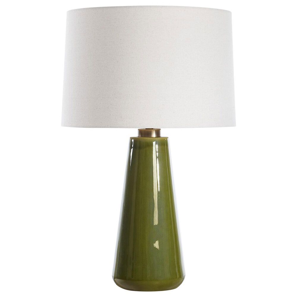 Uttermost Kelley Table Lamp in Moss Green and Antiqued Brass, , large