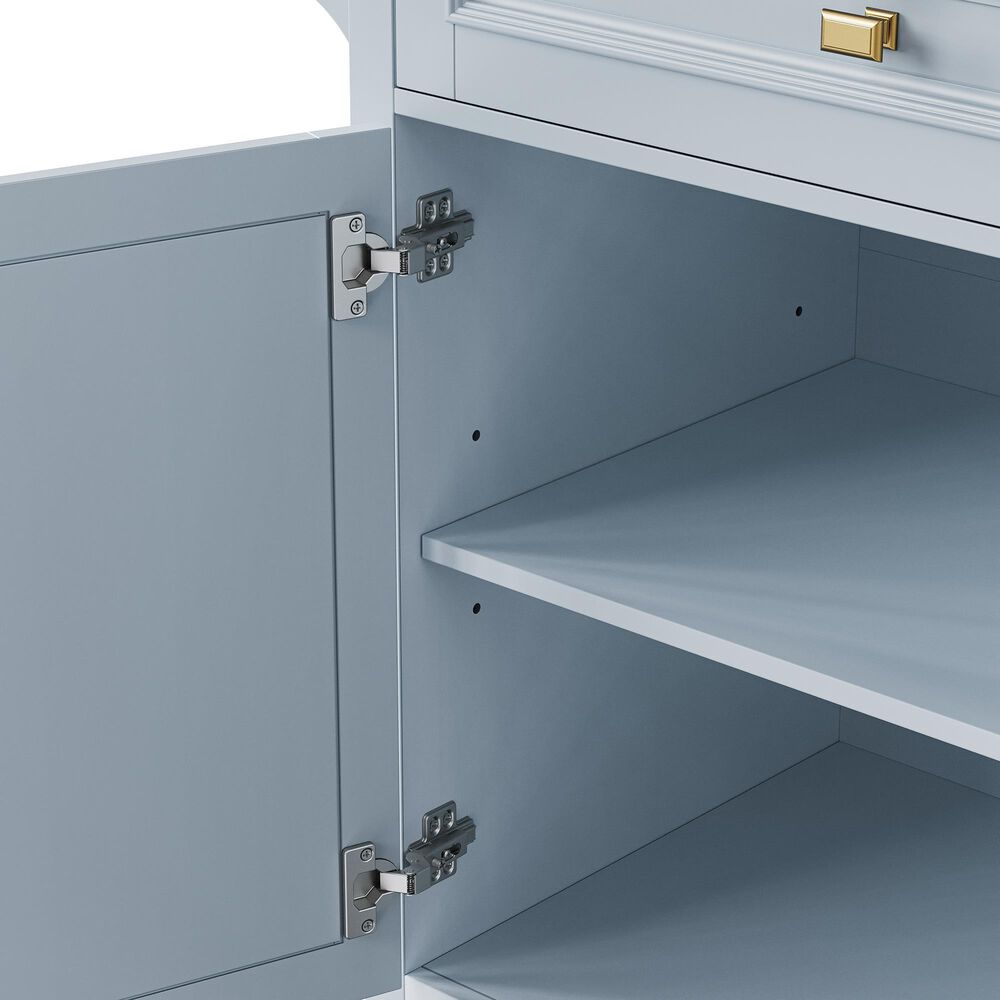 HOMLUX 52'' Kitchen Island with Drop Leaf in Blue Grey, , large