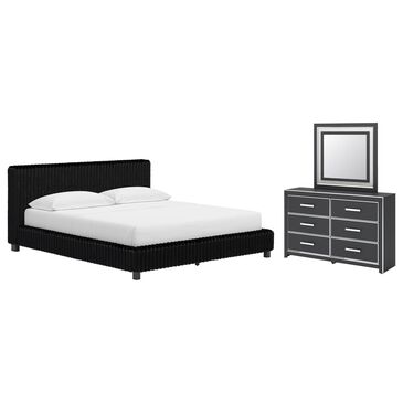 Ashley Zuraleus 3-Piece California King Platform Bedroom Set in Matte Black, , large