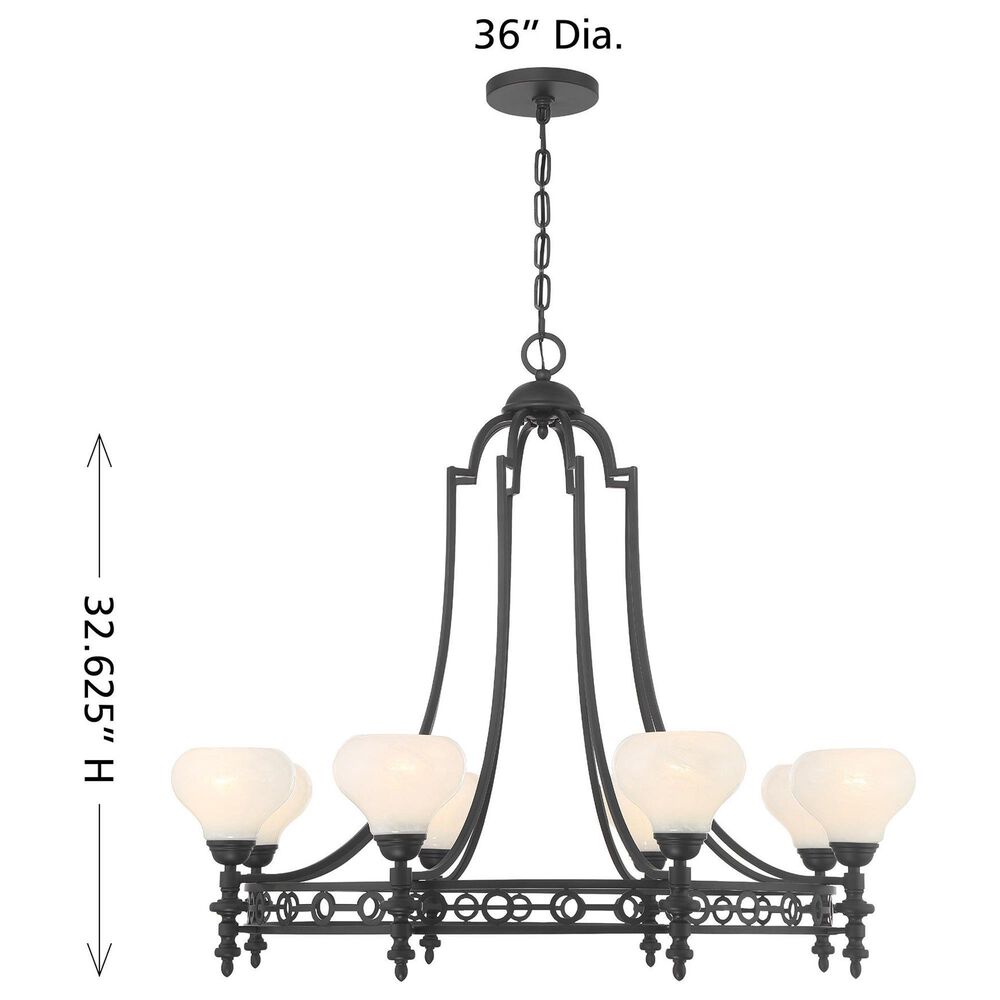 Savoy House Allston 8-Light Chandelier in Matte Black, , large