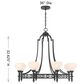Savoy House Allston 8-Light Chandelier in Matte Black, , large