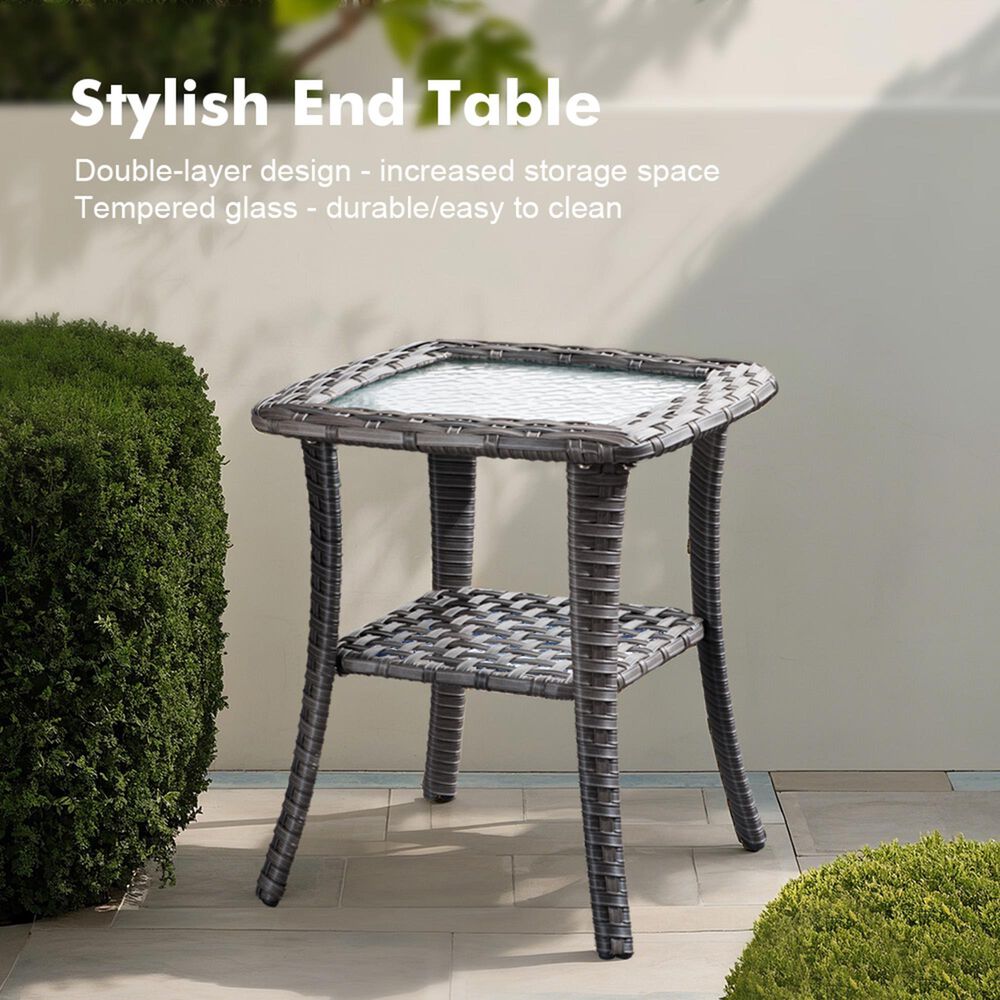 HOMLUX 5-Piece Outdoor Conversation Set in Beige, , large