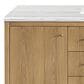 James Martin Vanities Hudson 60" Single Bathroom Vanity in Light Natural Oak with 3 cm Arctic Fall Solid Surface Top and Rectangular Sink, , large